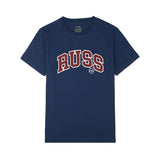 Russ Kids Tshirt Combed 30S Kids Arc Navy Blue