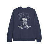 Sweater Russ Crewneck Biru Laut Abadi