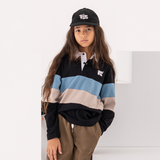 Russ Kids Poloshirt Combed 30S Kids Elbows Black