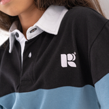 Russ Kids Poloshirt Combed 30S Kids Elbows Black