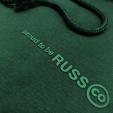 Sweater Russ Hoodie Lank Hijau