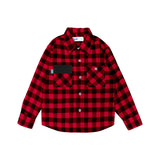 Kemeja Anak Russ Flanel Ls Cross Merah