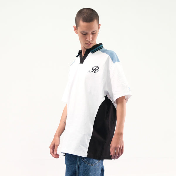 Russ X Gwan Hee Oversized Poloshirt Rugby Tangan Pendek Freemaker White [PRE ORDER]