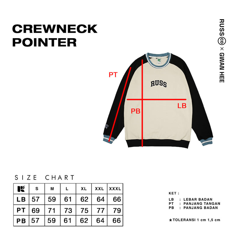Russ Sweater Crewneck Pointer Broken White