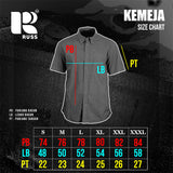 Russ Shirt Kemeja Flannel Tangan Pendek Winky Navy Green