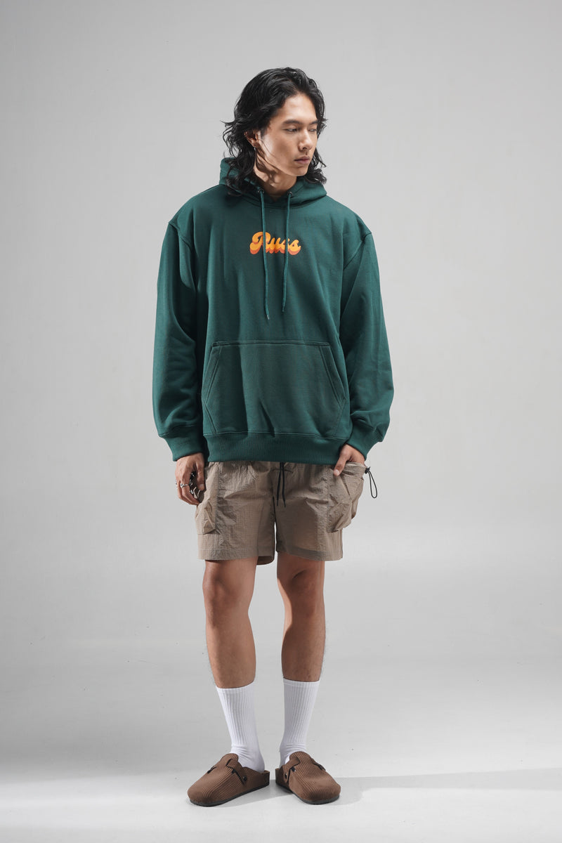 Sweater Hoodie Fleece Rising Green
