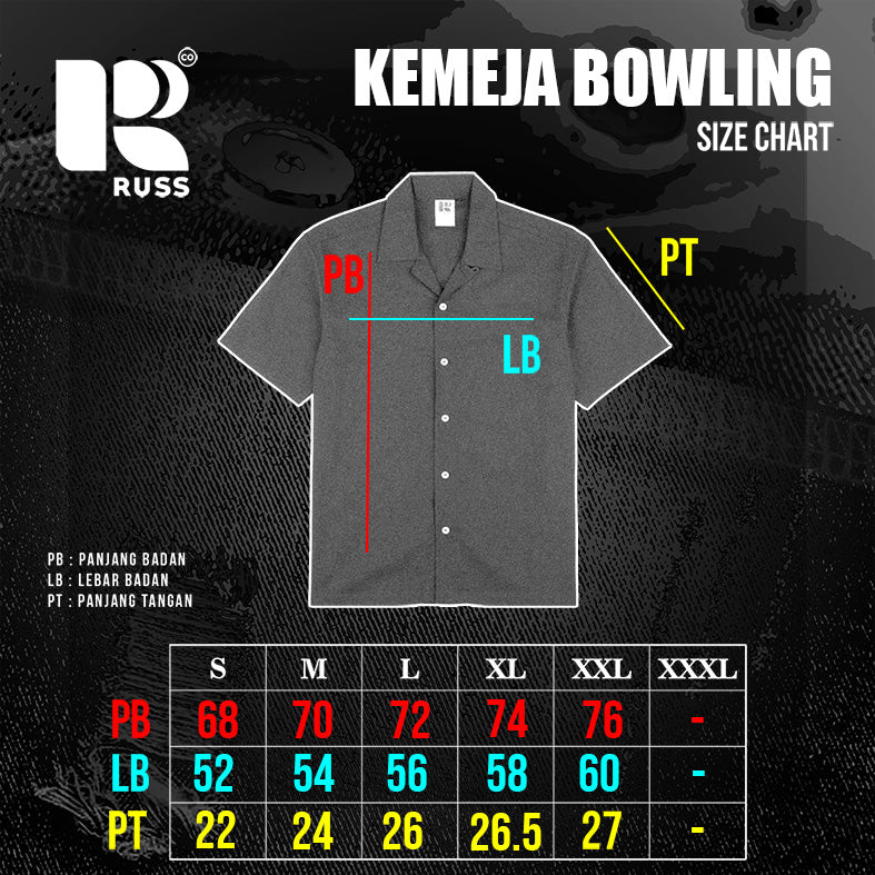 Russ Shirt Kemeja Bowling Tangan Pendek Blozz Terracota