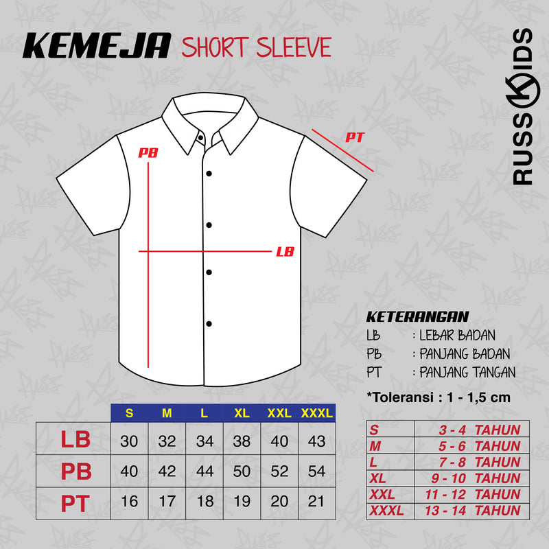 Baju Koko Anak Russ Anak Qurth Biru Navy