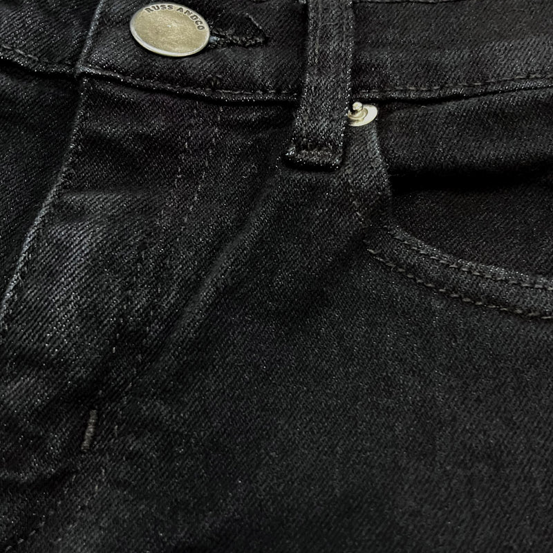Russ Kids Long Pants Fasten Jeans Black