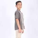 Russ Kids Shirt Koko Anak Tangan Pendek Motif Wakan Black