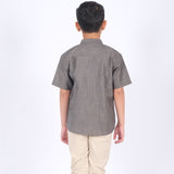 Russ Kids Shirt Koko Anak Tangan Pendek Motif Wakan Black