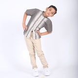 Russ Kids Shirt Koko Anak Tangan Pendek Motif Wakan Black