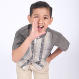 Russ Kids Shirt Koko Anak Tangan Pendek Motif Wakan Black