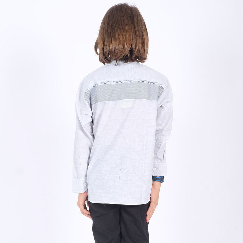 Russ Kids Shirt Gazie Long Sleeve Grey