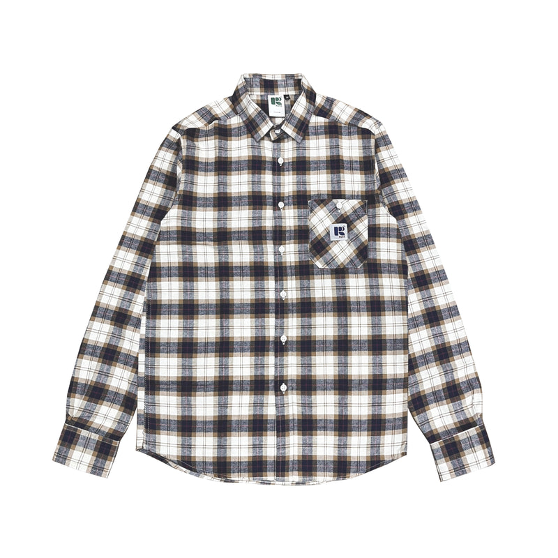 Russ Shirt Kemeja Flannel Tangan Panjang Grizle Cream