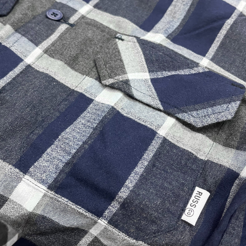 Russ Shirt Flannel Major Navy Blue