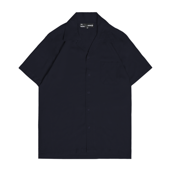 Russ Shirt Kemeja Bowling Tangan Pendek Blozz Navy Blue