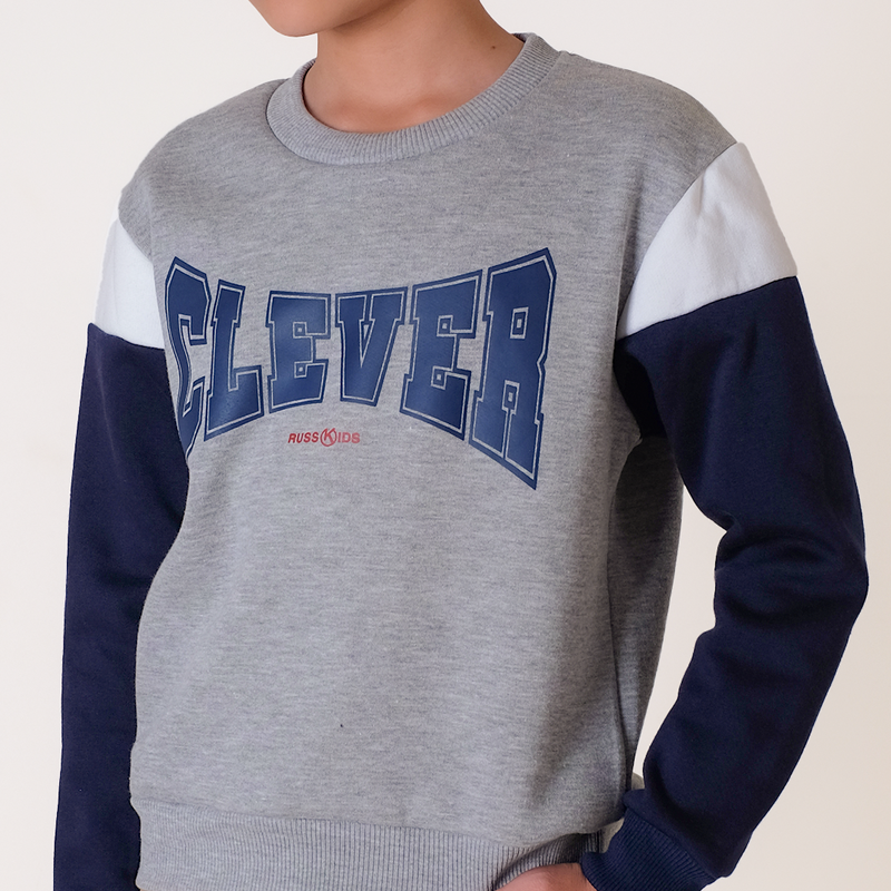 Russ Kids Sweater Crewneck Anak Clever Misty