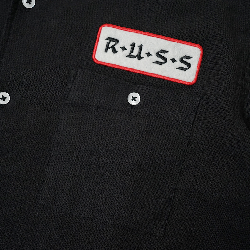 Russ Shirt Kemeja Tangan Pendek Embed Black
