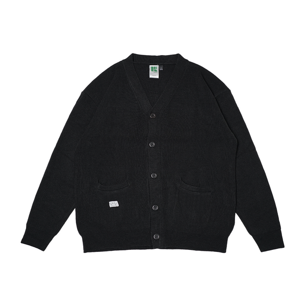 Russ Sweater Cardigan Knitting Rajut Tweed Black