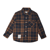 Russ Kids Shirt Kemeja Flannel Anak Tangan Panjang Broodies Brown