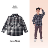 Russ Kids Shirt Kemeja Flannel Anak Tangan Panjang Reddot Navy Blue