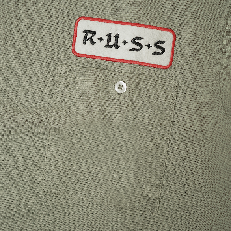 Russ Shirt Kemeja Tangan Pendek Embed Sage