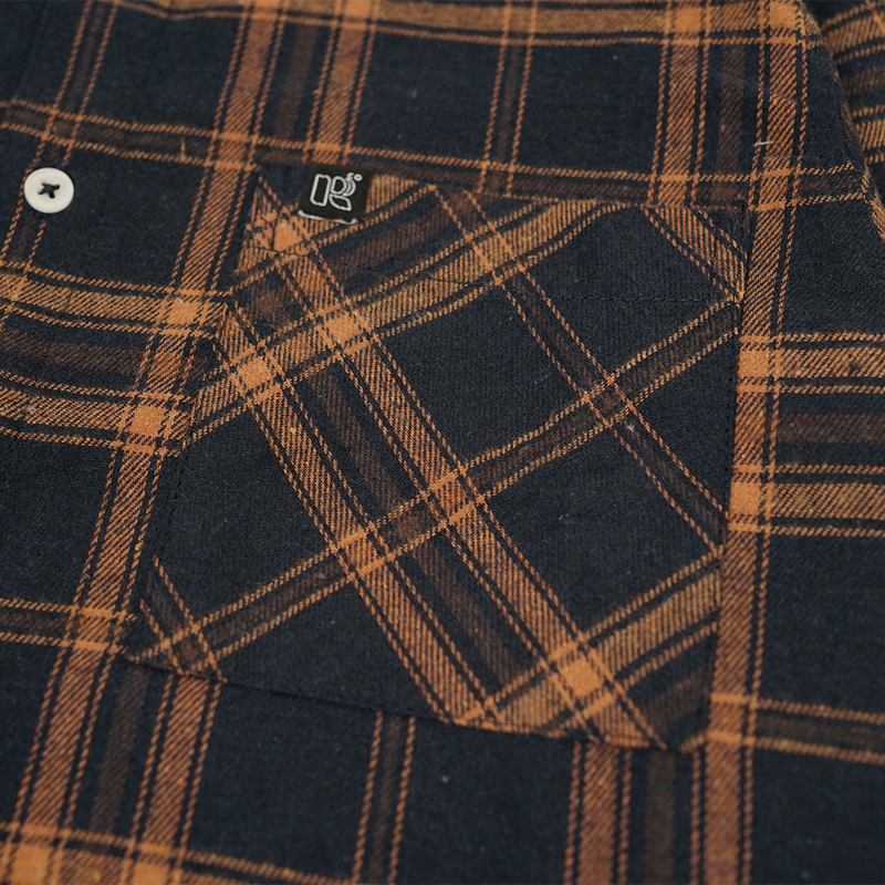 Russ Shirt Kemeja Flannel Tangan Panjang Broodies Brown