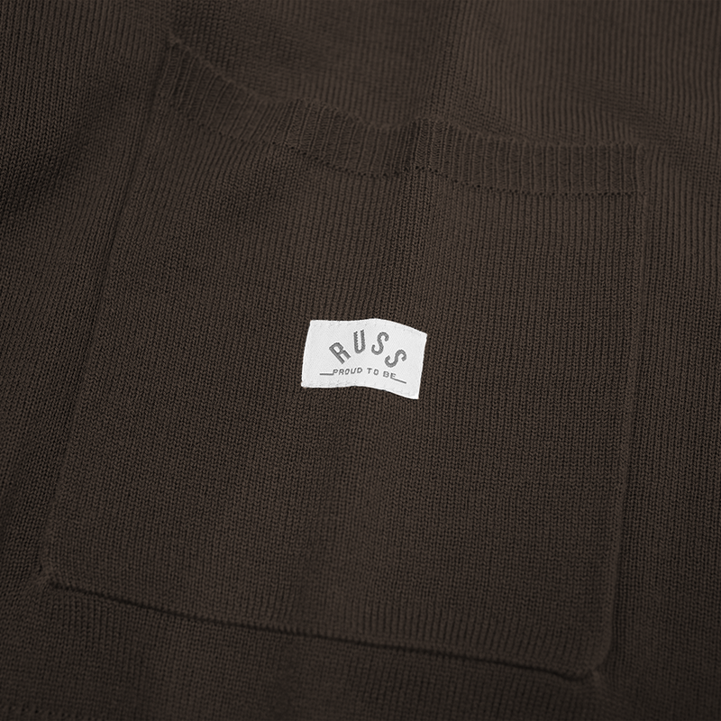 Russ Sweater Cardigan Knitting Rajut Midst Dark Brown