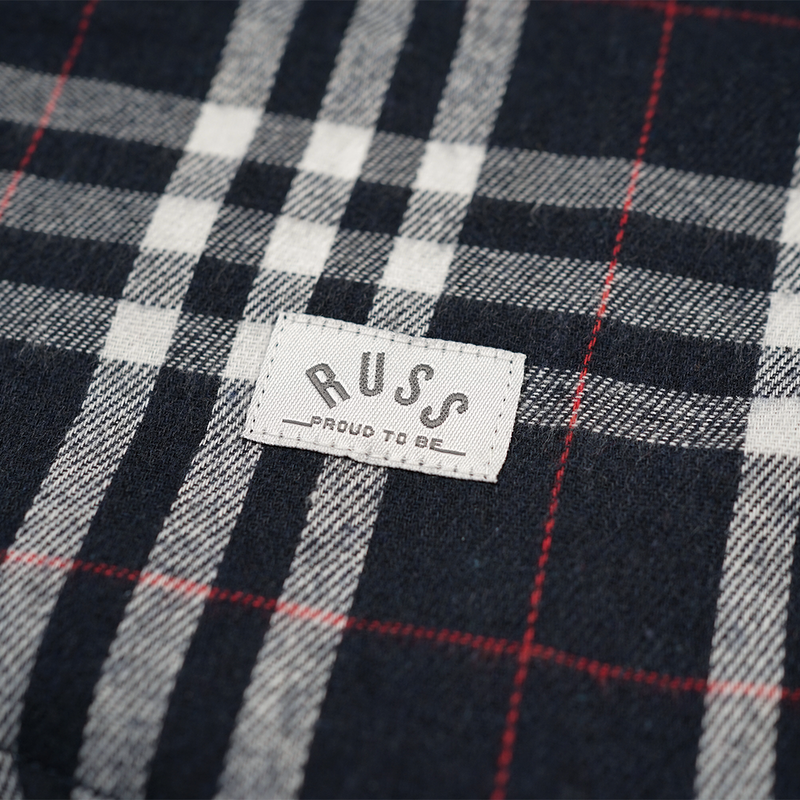 Russ Shirt Kemeja Flannel Tangan Panjang Reddot Navy Blue