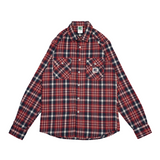 Russ Shirt Kemeja Flannel Tangan Panjang Redskull Red