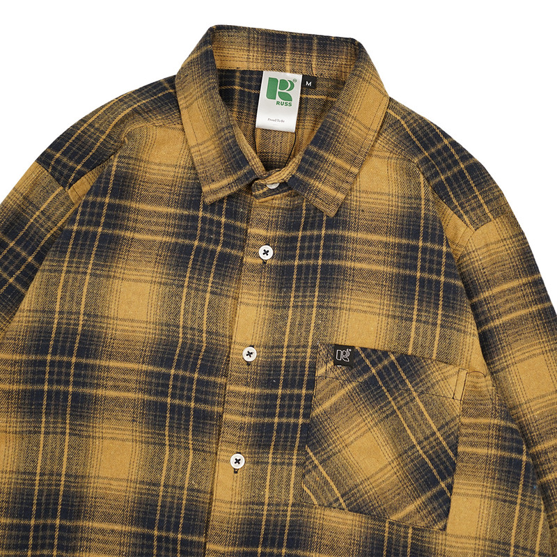 Russ Shirt Kemeja Flannel Tangan Panjang Rogue Yellow