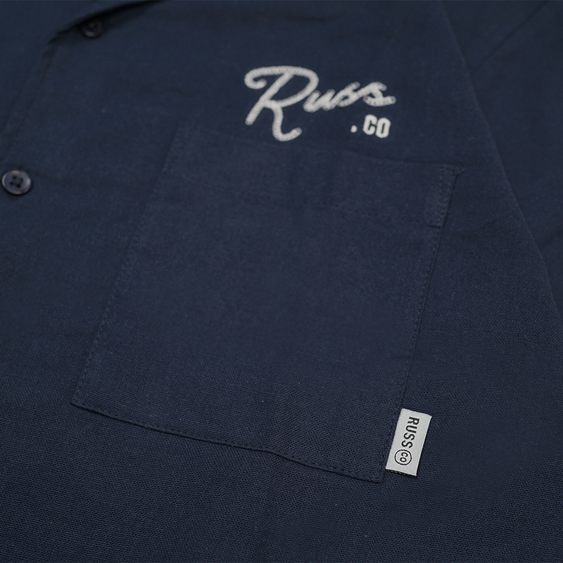 Russ Shirt Kemeja Tangan Pendek Settle Navy Blue