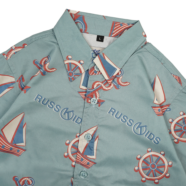 Russ Kids Shirt Kemeja Anak Tangan Pendek Sublime Anchors Blue