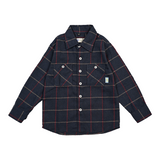 Russ Kids Shirt Kemeja Flannel Anak Tangan Panjang Linez Navy Blue