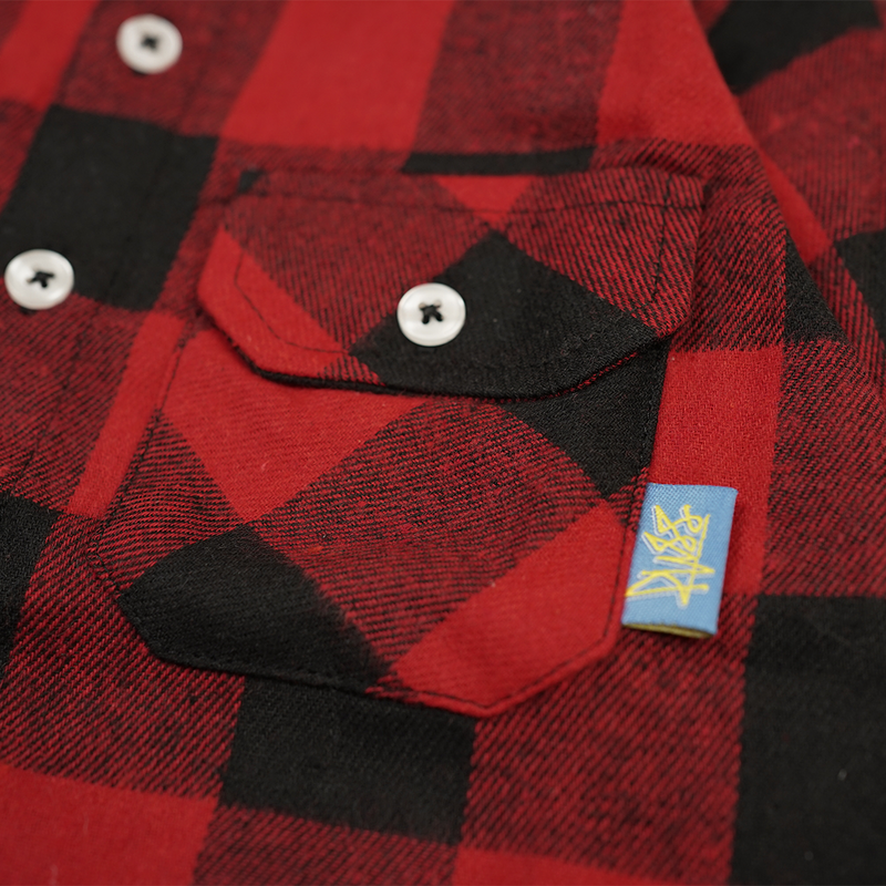 Russ Kids Shirt Kemeja Flannel Anak Tangan Panjang Plot Red