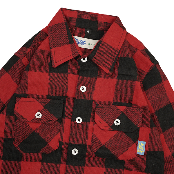 Russ Kids Shirt Kemeja Flannel Anak Tangan Panjang Plot Red