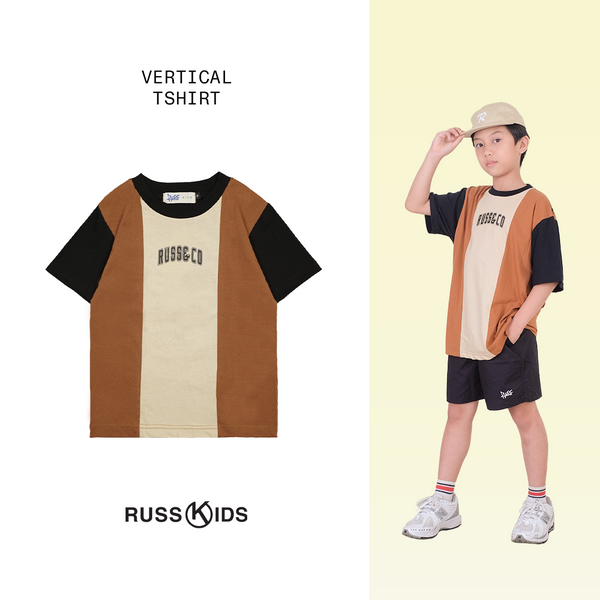 Russ Kids Tshirt Anak Tangan Pendek Oversized Vertical Brown