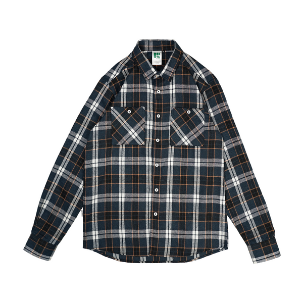 Russ Shirt Kemeja Flannel Tangan Panjang Rangers Navy Blue