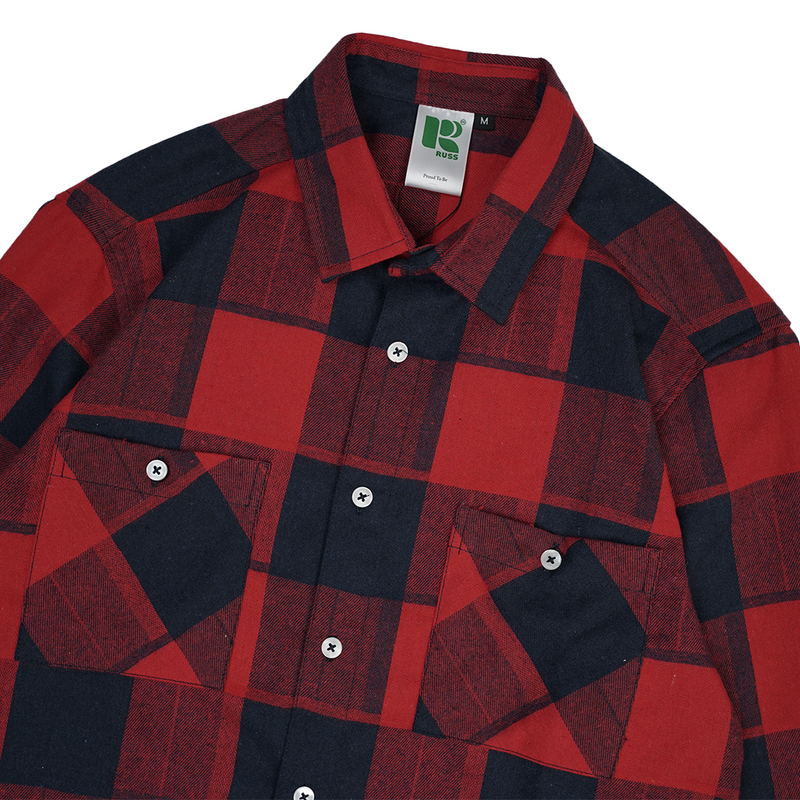 Russ Shirt Kemeja Flannel Tangan Panjang Steppen Red