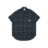 Russ Shirt Kemeja Flannel Tangan Pendek Winky Navy Green