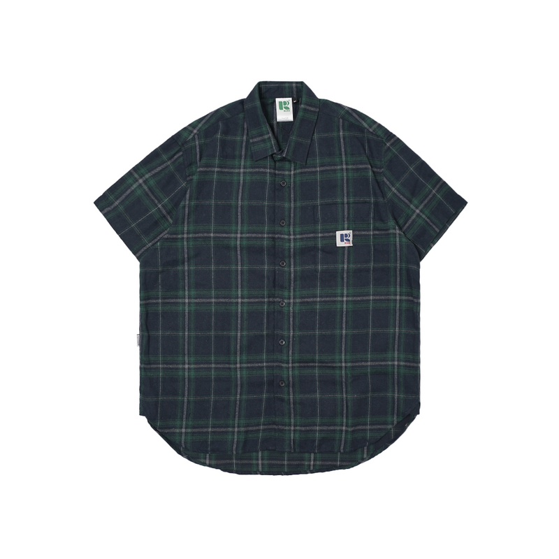 Russ Shirt Kemeja Flannel Tangan Pendek Winky Brown