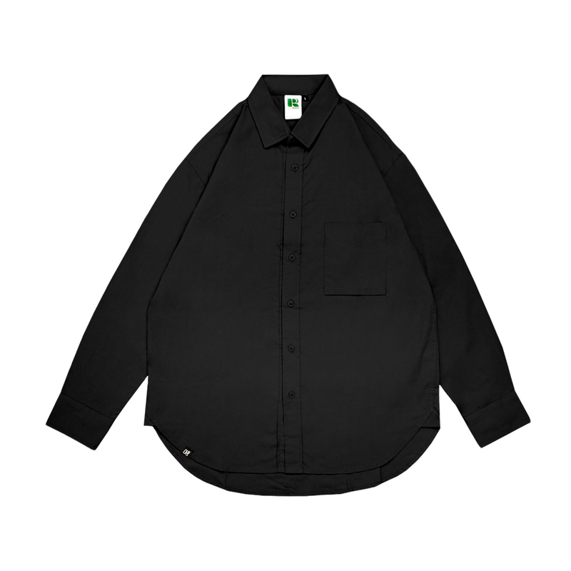 Russ Shirt Kemeja Lengan Panjang Porta Black