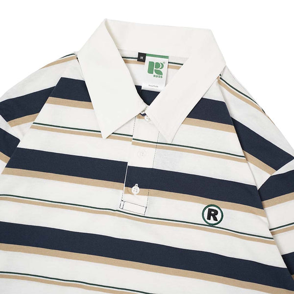 Russ Poloshirt Rugby Tshirt Long Sleeve Resolute Navy Blue