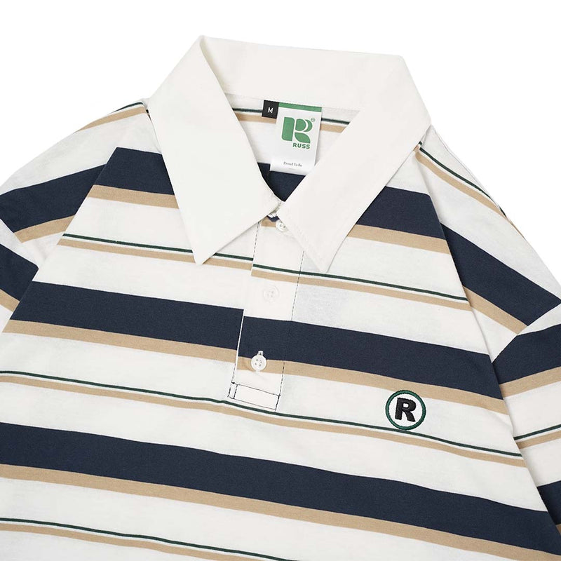 Russ Poloshirt Rugby Tshirt Long Sleeve Resolute Navy Blue