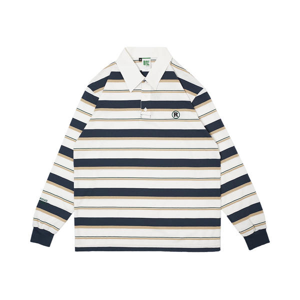 Russ Poloshirt Rugby Tshirt Long Sleeve Resolute Navy Blue