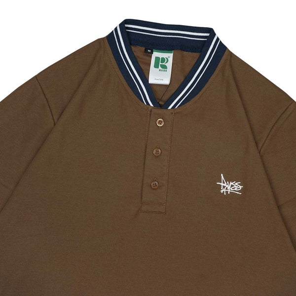 Russ Tshirt Poloshirt Basic Short Sleeve Nattan Brown