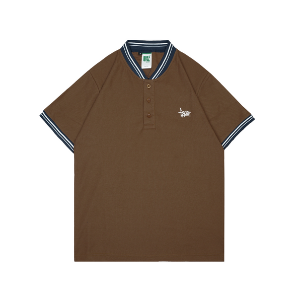 Russ Tshirt Poloshirt Basic Short Sleeve Nattan Brown