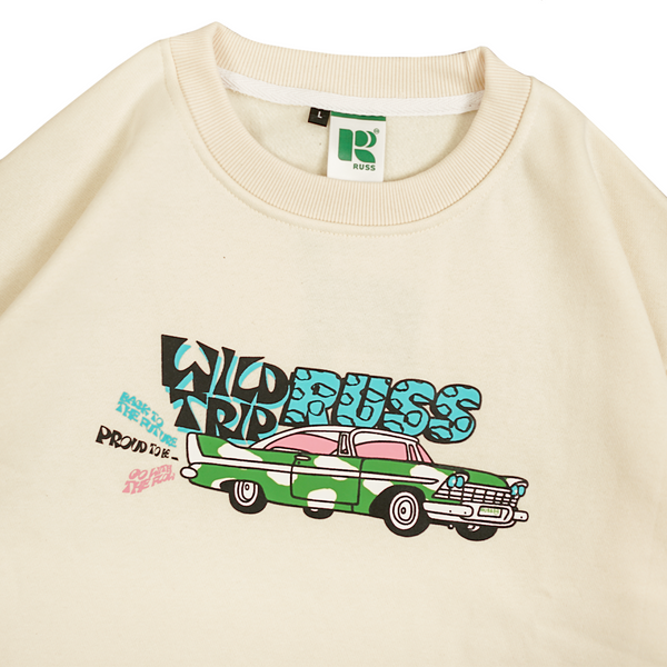 Russ Sweater Crewneck Wildtrips Broken White