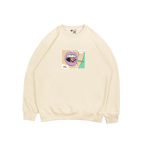 Russ Sweater Crewneck Da Game Broken White